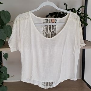 Lace Cropped T-shirt